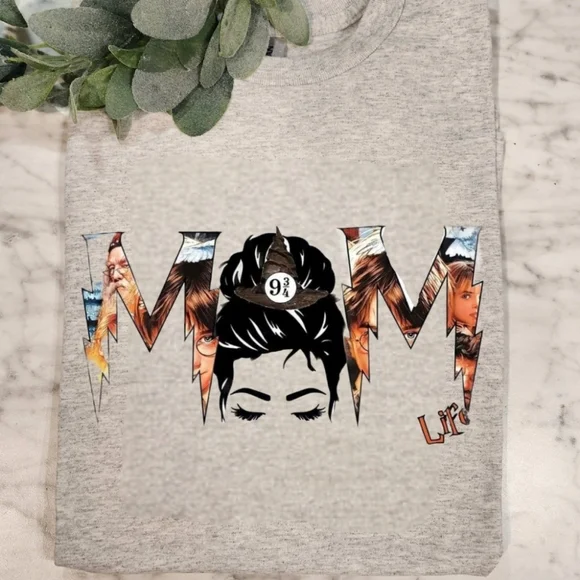 Mom shirt Harry potter popular trending messy bun cute popular
